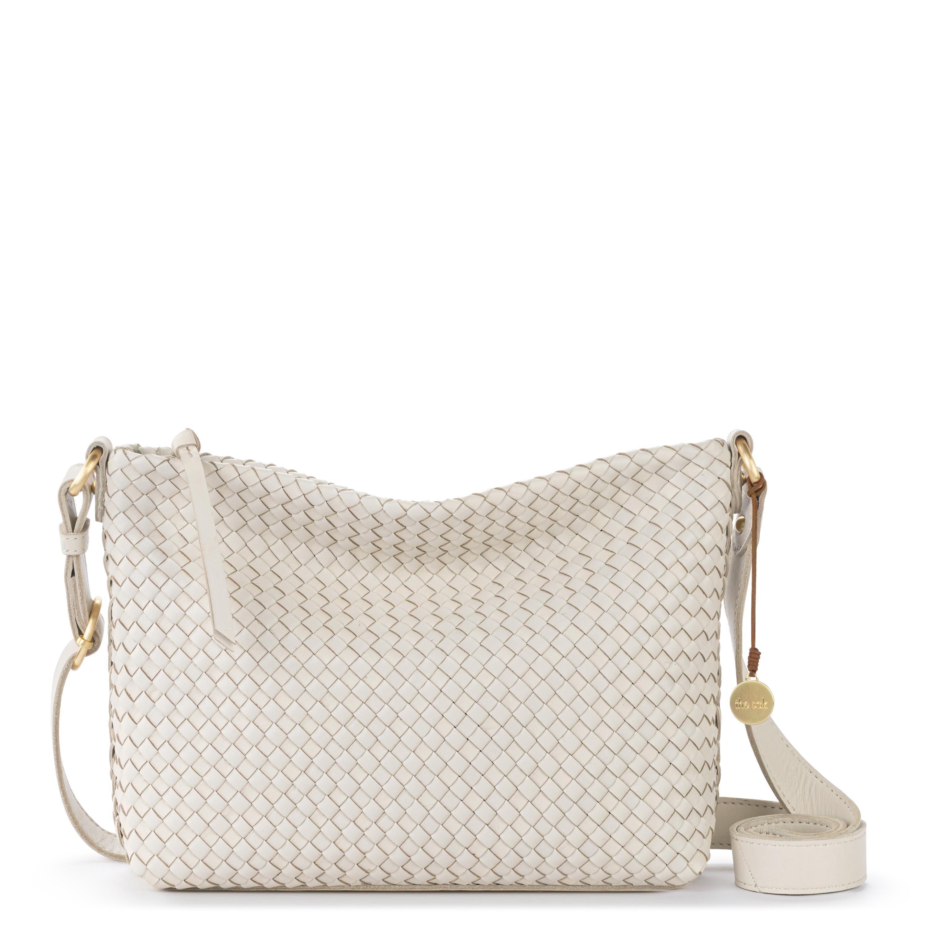 Melrose Crossbody - Leather - Stone Woven – The Sak