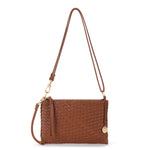 The Sak Vita Convertible Wristlet - Leather - Cognac Woven