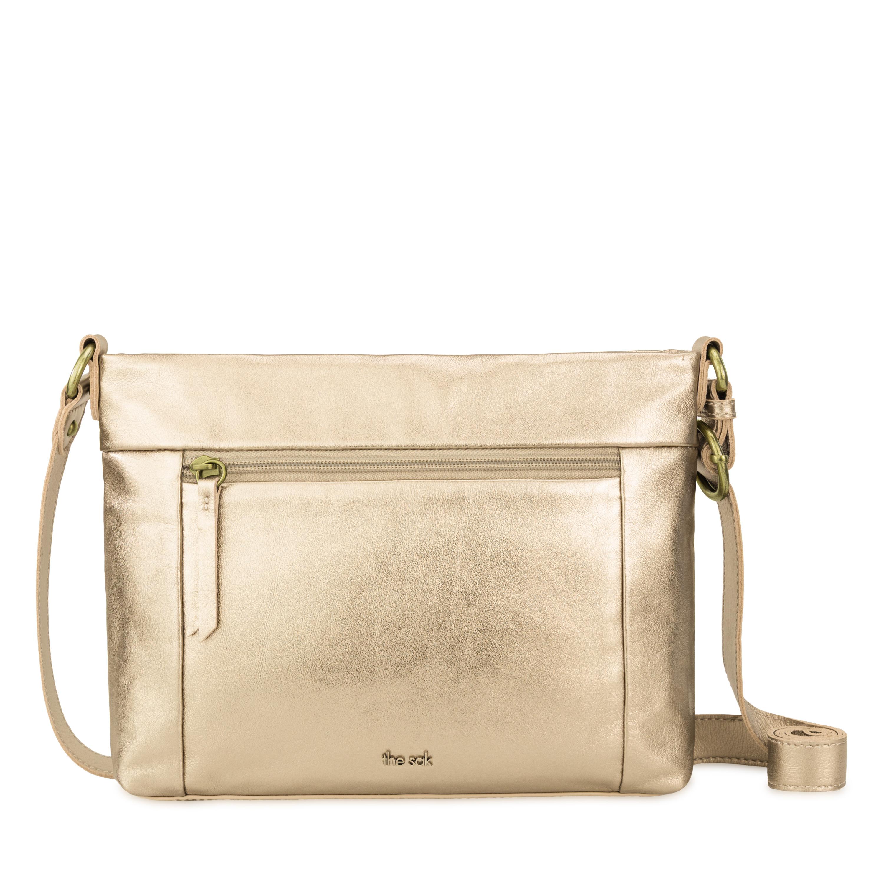 Melrose Crossbody Bag in Light Gold Leather – The Sak