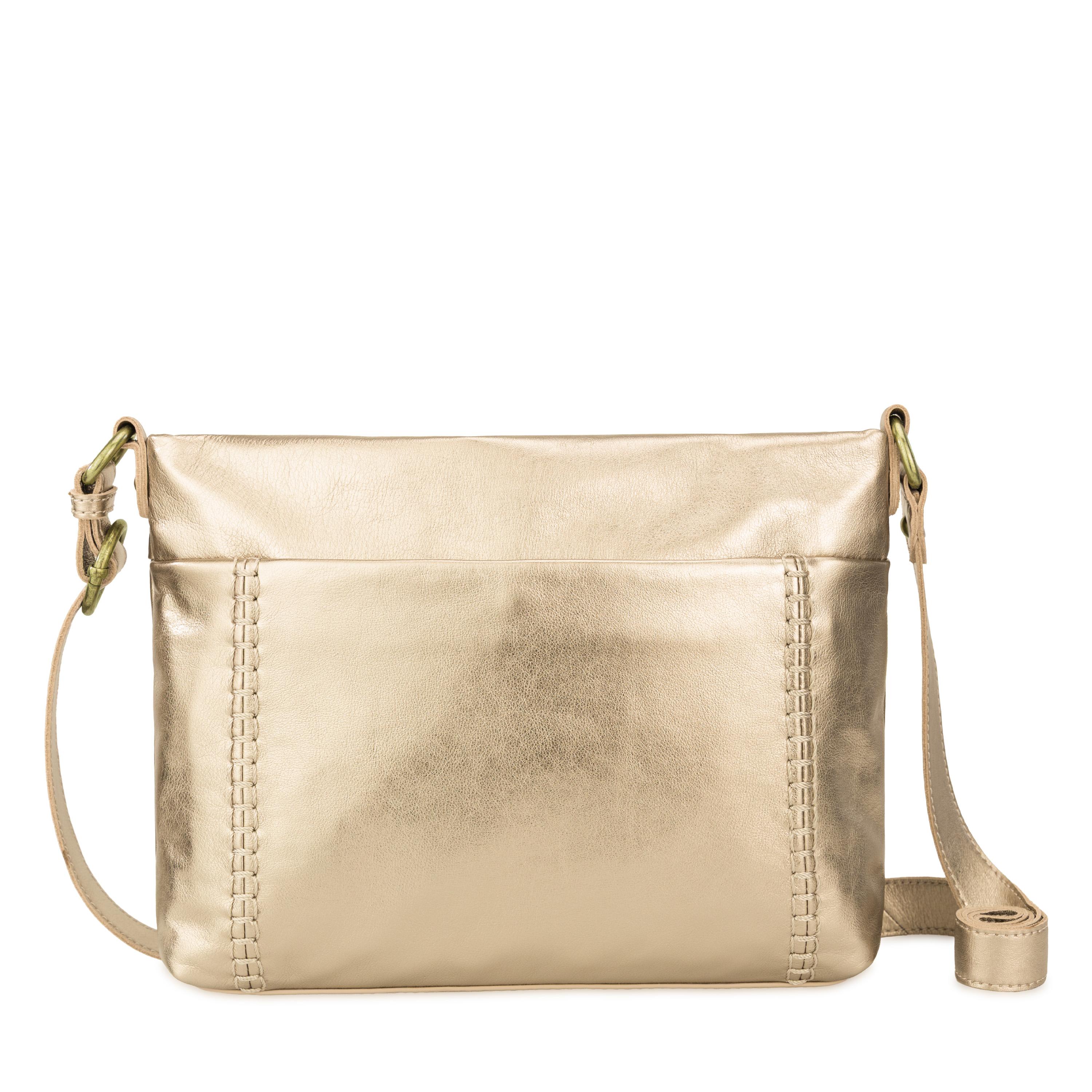 Melrose Crossbody Bag in Light Gold Leather – The Sak