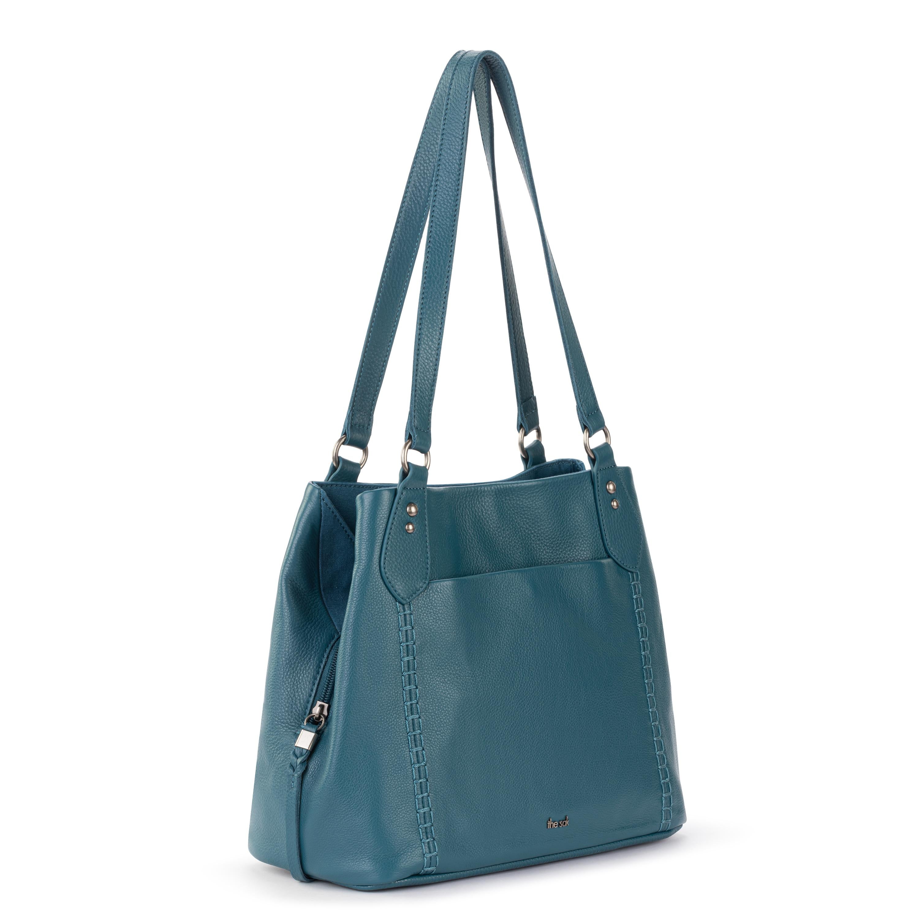 Melrose Satchel Bag in Deep Teal Leather – The Sak