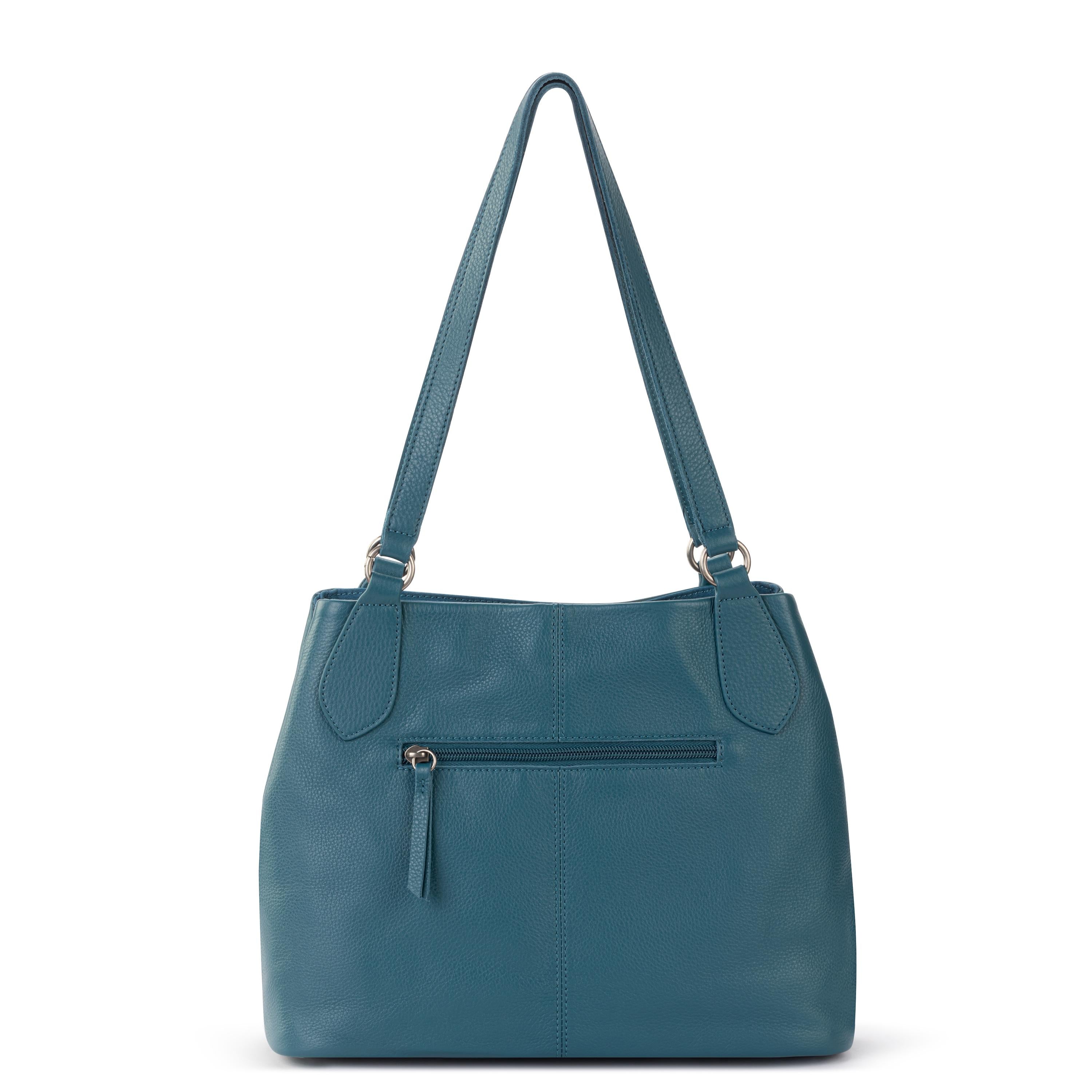 Melrose Satchel Bag in Deep Teal Leather – The Sak