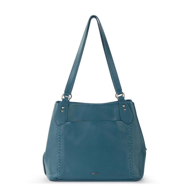 Melrose Satchel Bag in Deep Teal Leather – The Sak