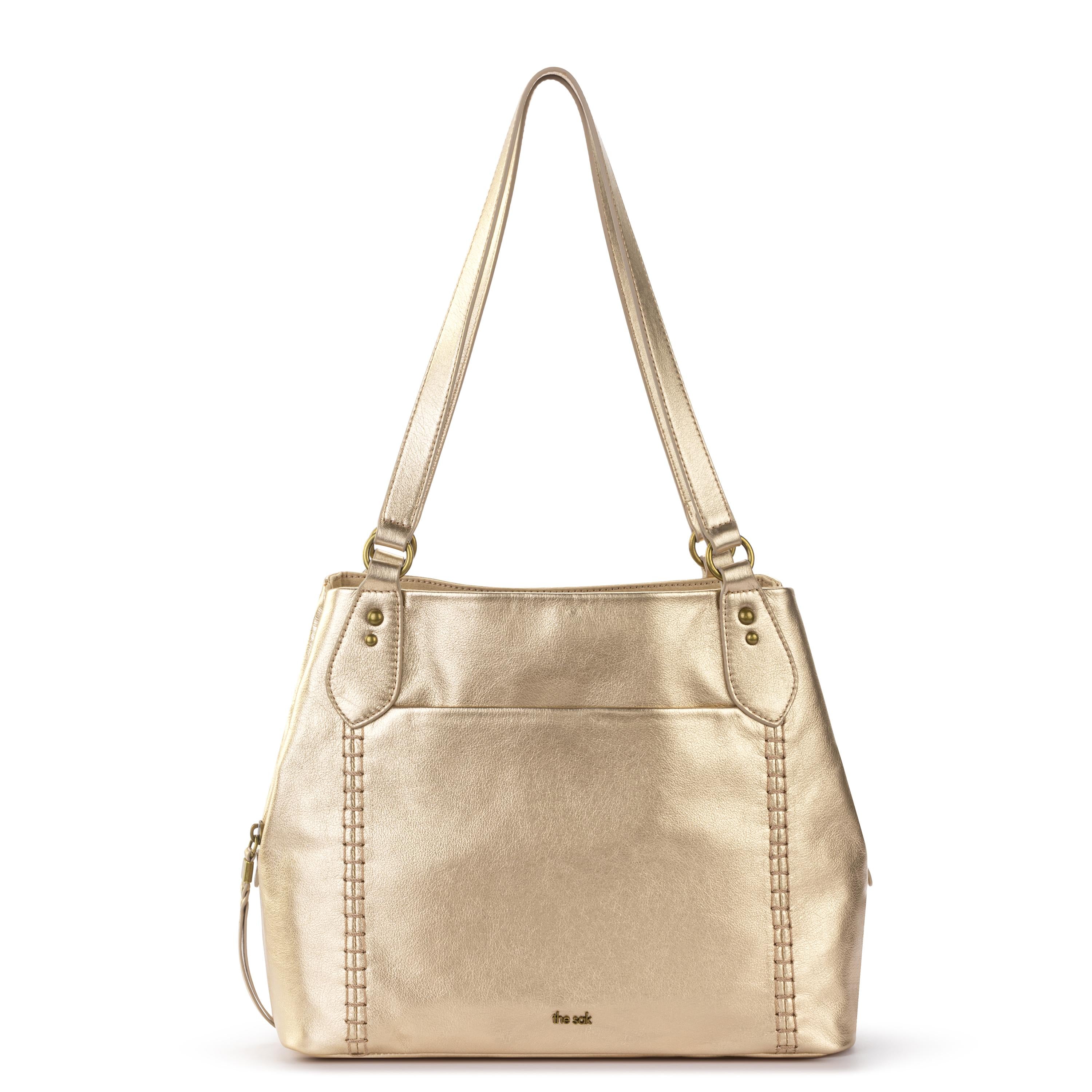 sak¡ Melrose Satchel Bag in Light Gold Leather – The Sak
