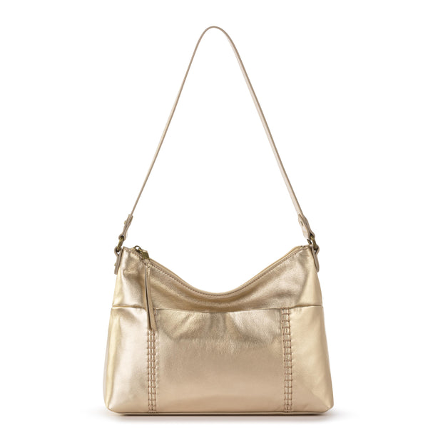Melrose Shoulder Bag in Light Gold Leather – The Sak Melrose Shoulder Bag in Light Gold Leather – The Sak