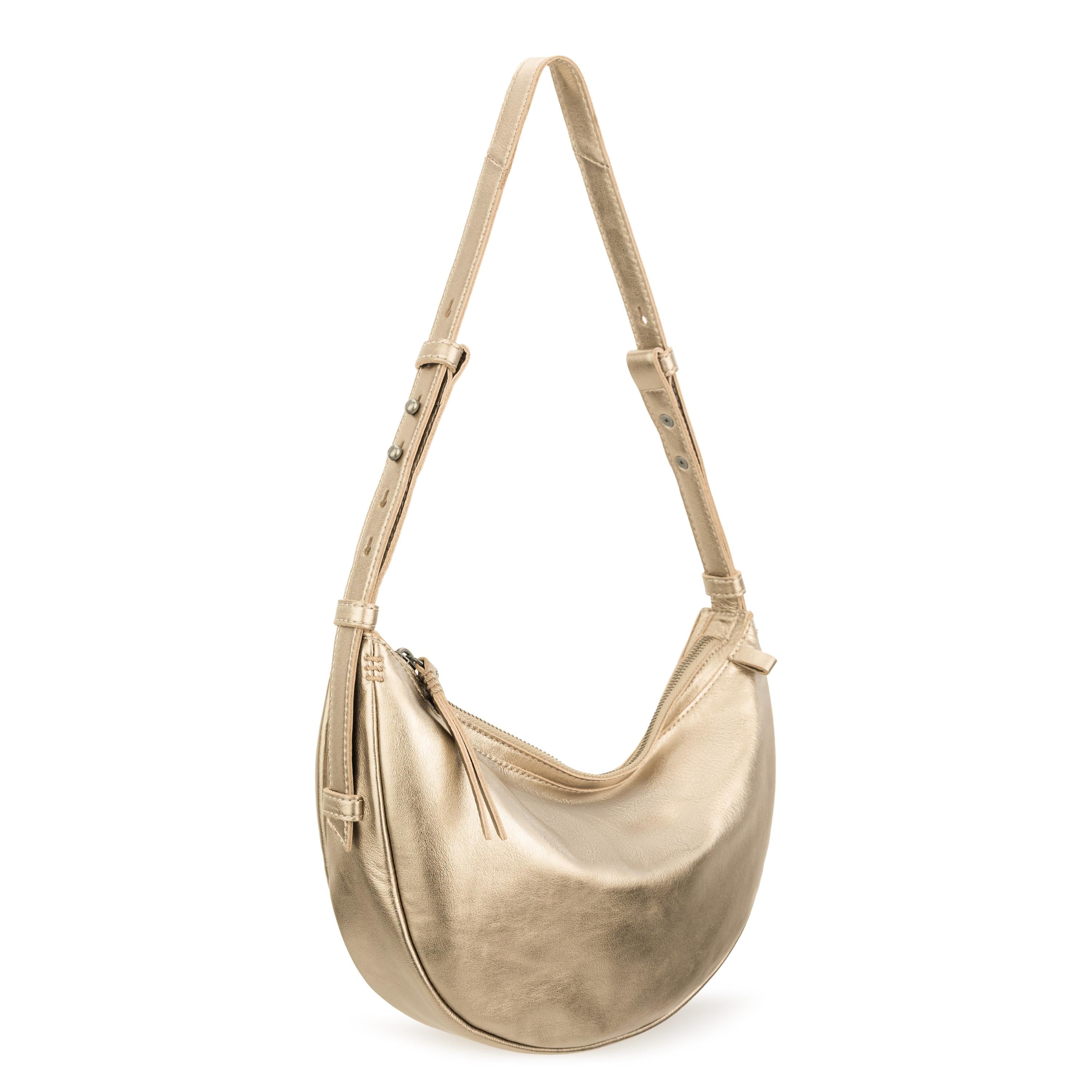 Tess Shoulder Bag in Light Gold Leather – The Sak