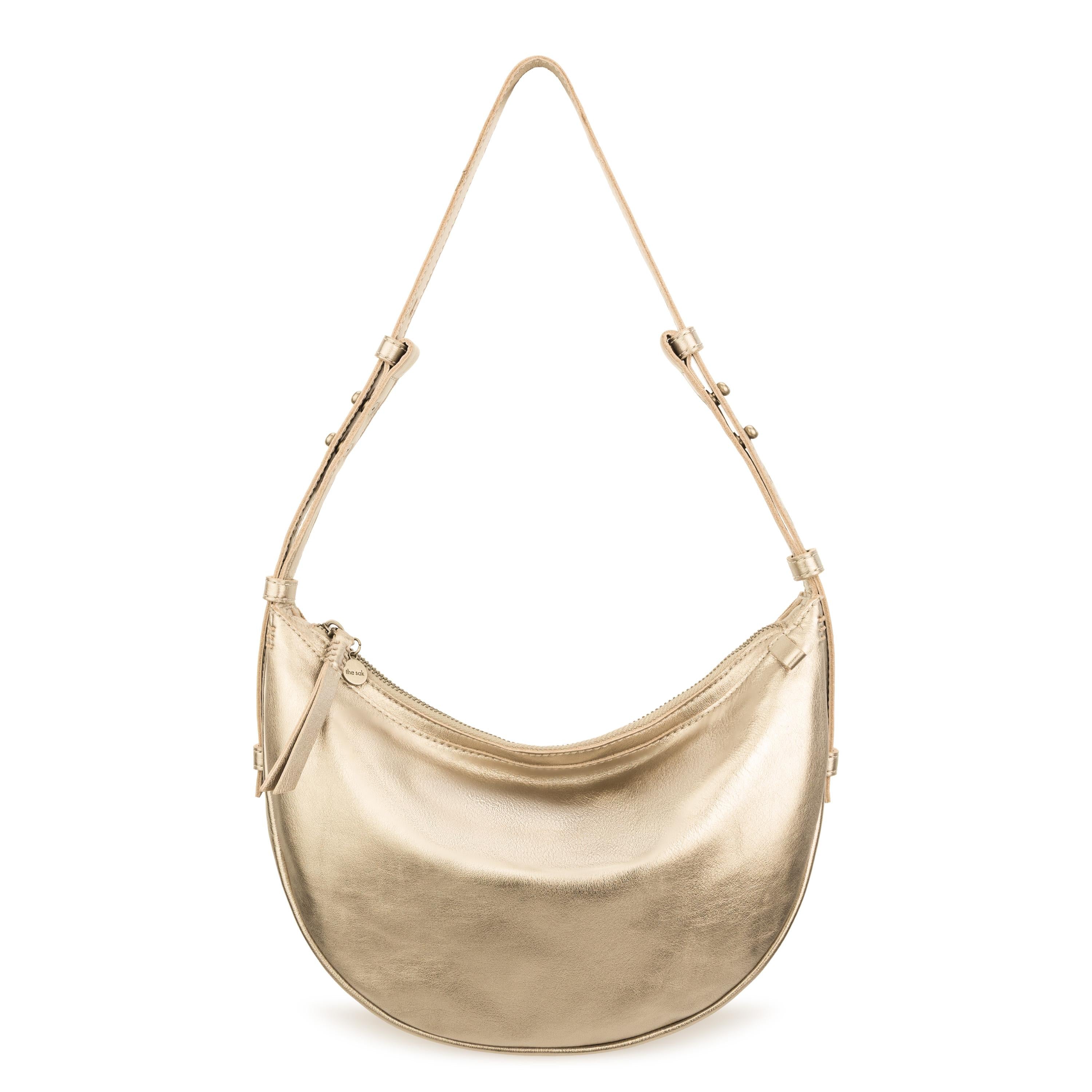 Tess Shoulder Bag in Light Gold Leather – The Sak