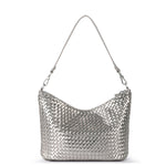 The Sak Juniper Small Hobo - Leather - Pyrite Woven