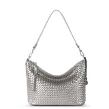 The Sak Juniper Small Hobo - Leather - Pyrite Woven