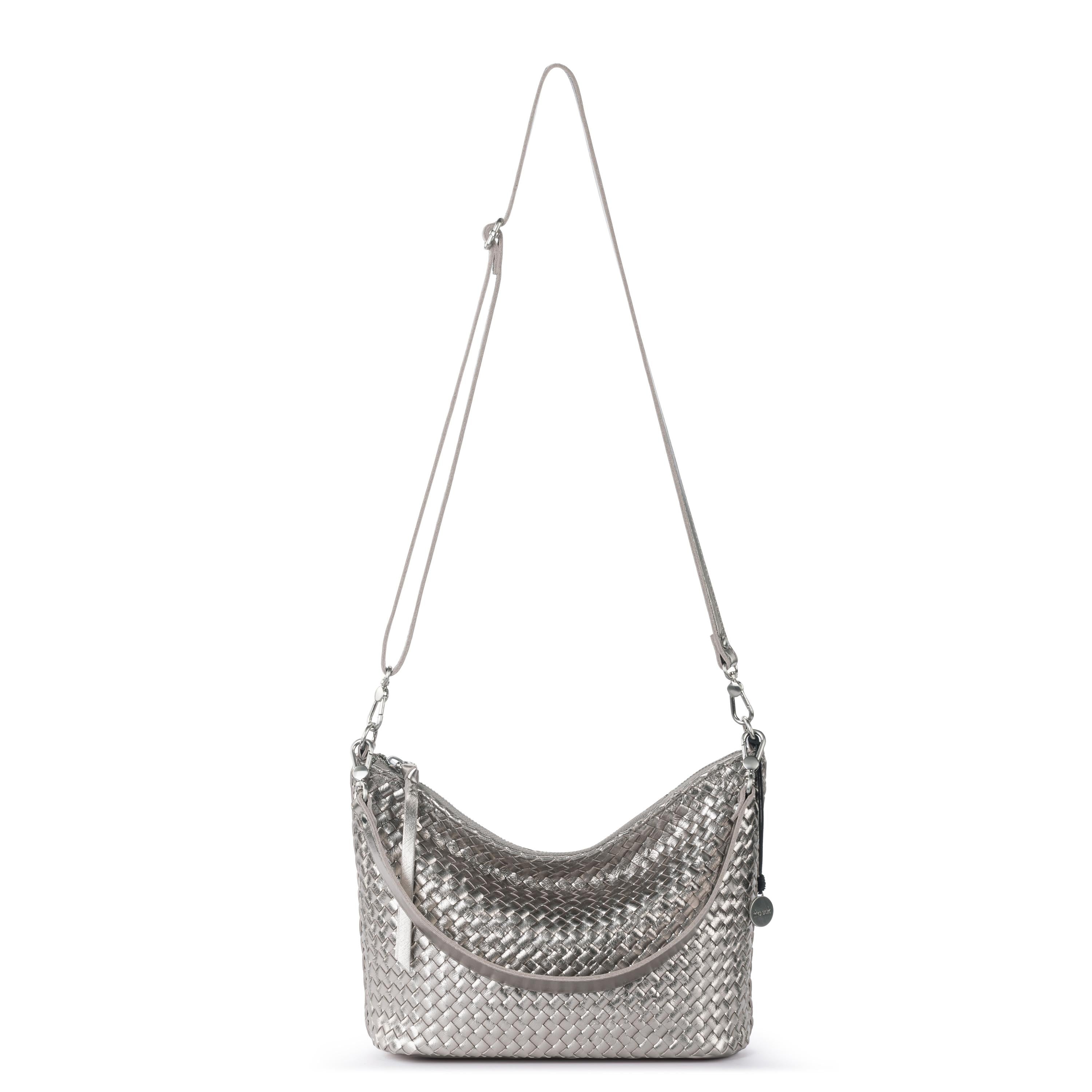 The Sak Juniper Small Hobo - Leather - Pyrite Woven