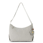 Sakroots Banyan Hobo - EcoTwill - Pebble Flower Blossom Quilted