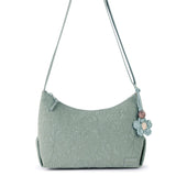 Sakroots Banyan Hobo - EcoTwill - Sage Flower Blossom Quilted