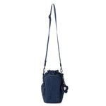 Sakroots Banyan Drawstring Crossbody - EcoTwill - Navy Flower Blossom Quilted