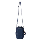 Sakroots Banyan Drawstring Crossbody - EcoTwill - Navy Flower Blossom Quilted