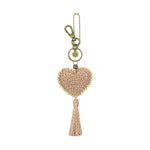 The Sak Yarnicharmz Dangle - Hand Crochet - Bamboo Static Tonal Heart