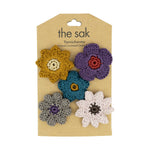 The Sak Yarnicharmz 5 Pack - Hand Crochet - Fall Flowers