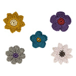 The Sak Yarnicharmz 5 Pack - Hand Crochet - Fall Flowers
