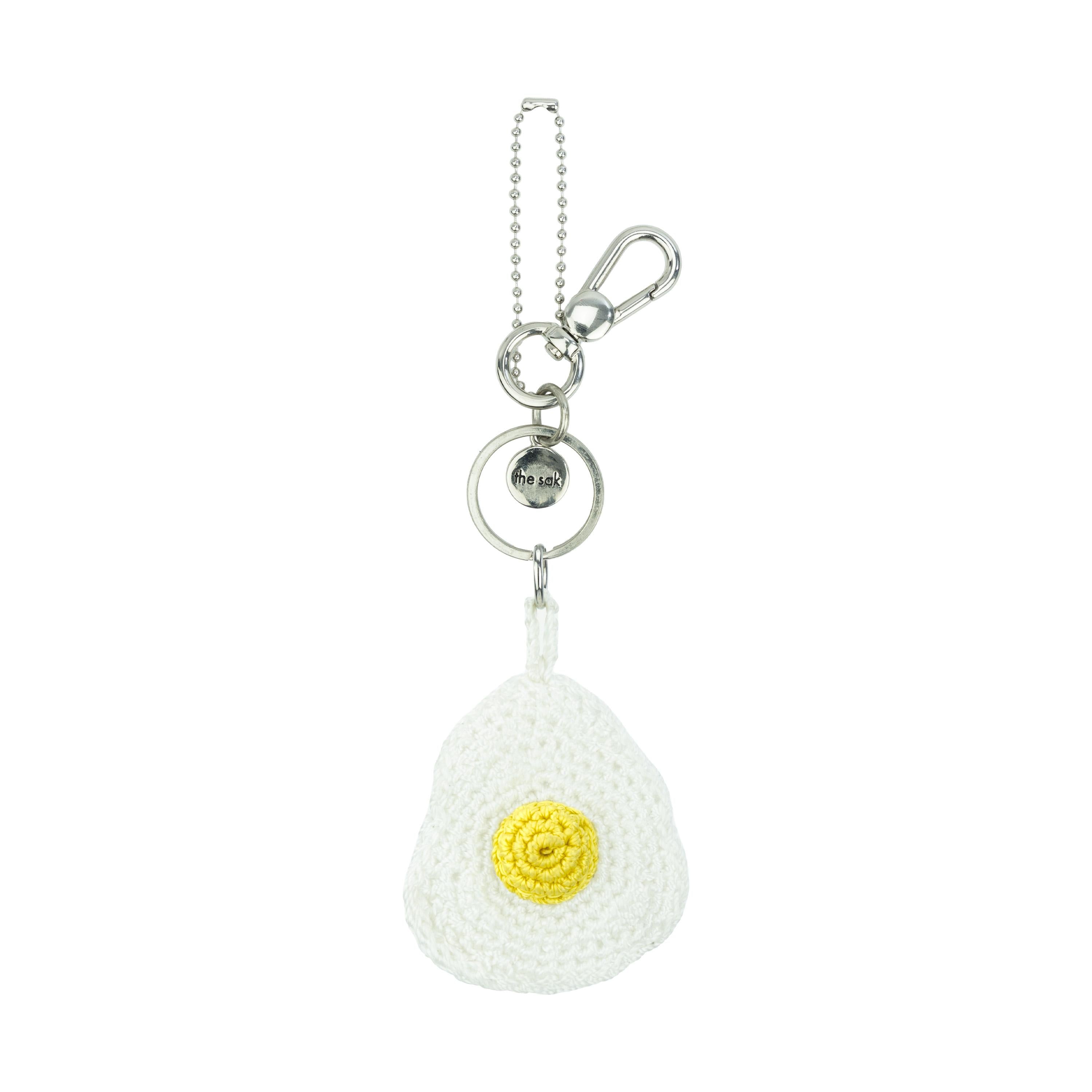 The Sak Yarnicharmz Dangle - Hand Crochet - Fried Egg