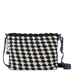 The Sak Melrose Crossbody - Hand Crochet - Black Ecru Shell