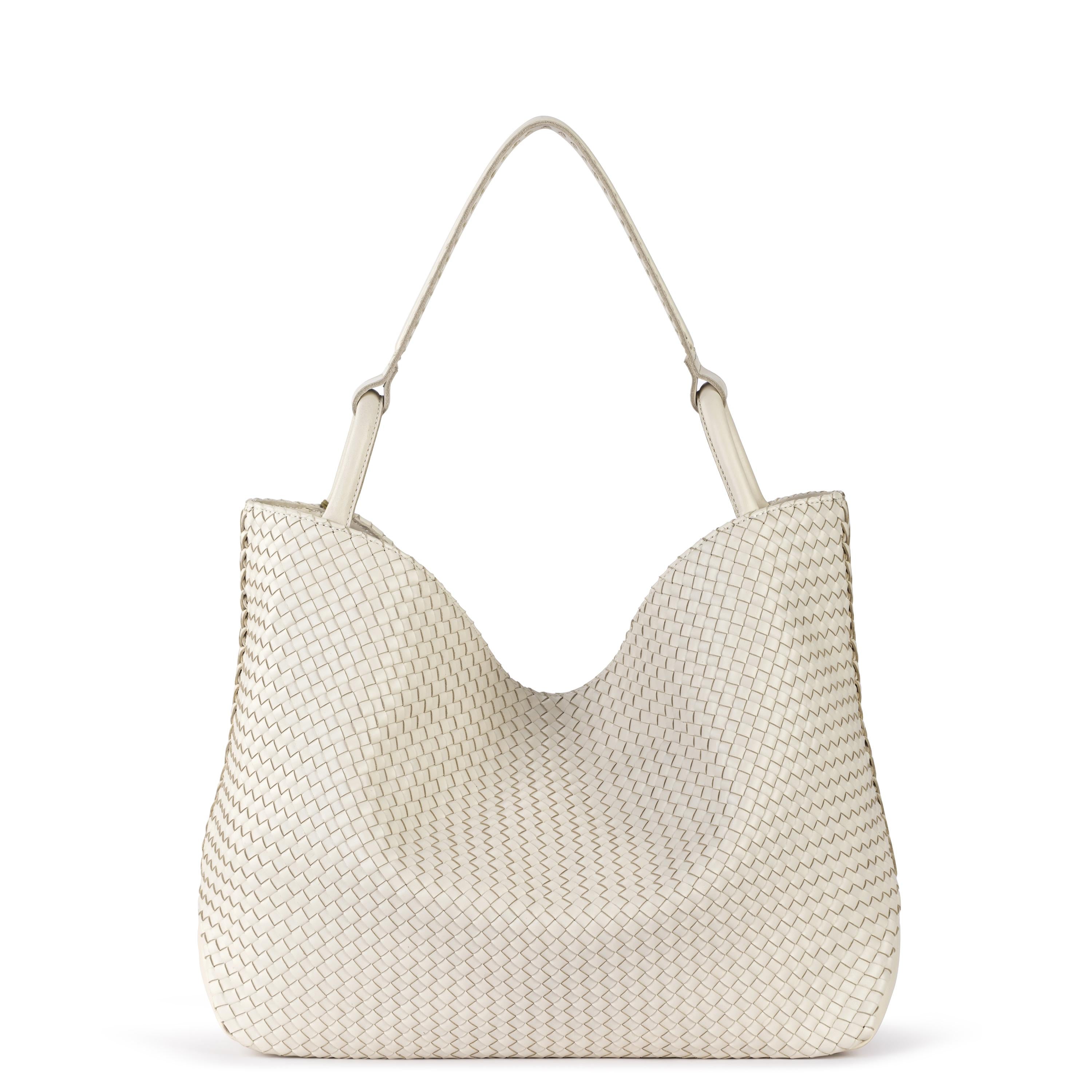 The Sak Los Feliz Large Tote - Leather - Stone Woven