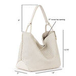The Sak Los Feliz Large Tote - Leather - Stone Woven