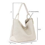 The Sak Los Feliz Large Tote - Leather - Stone Woven