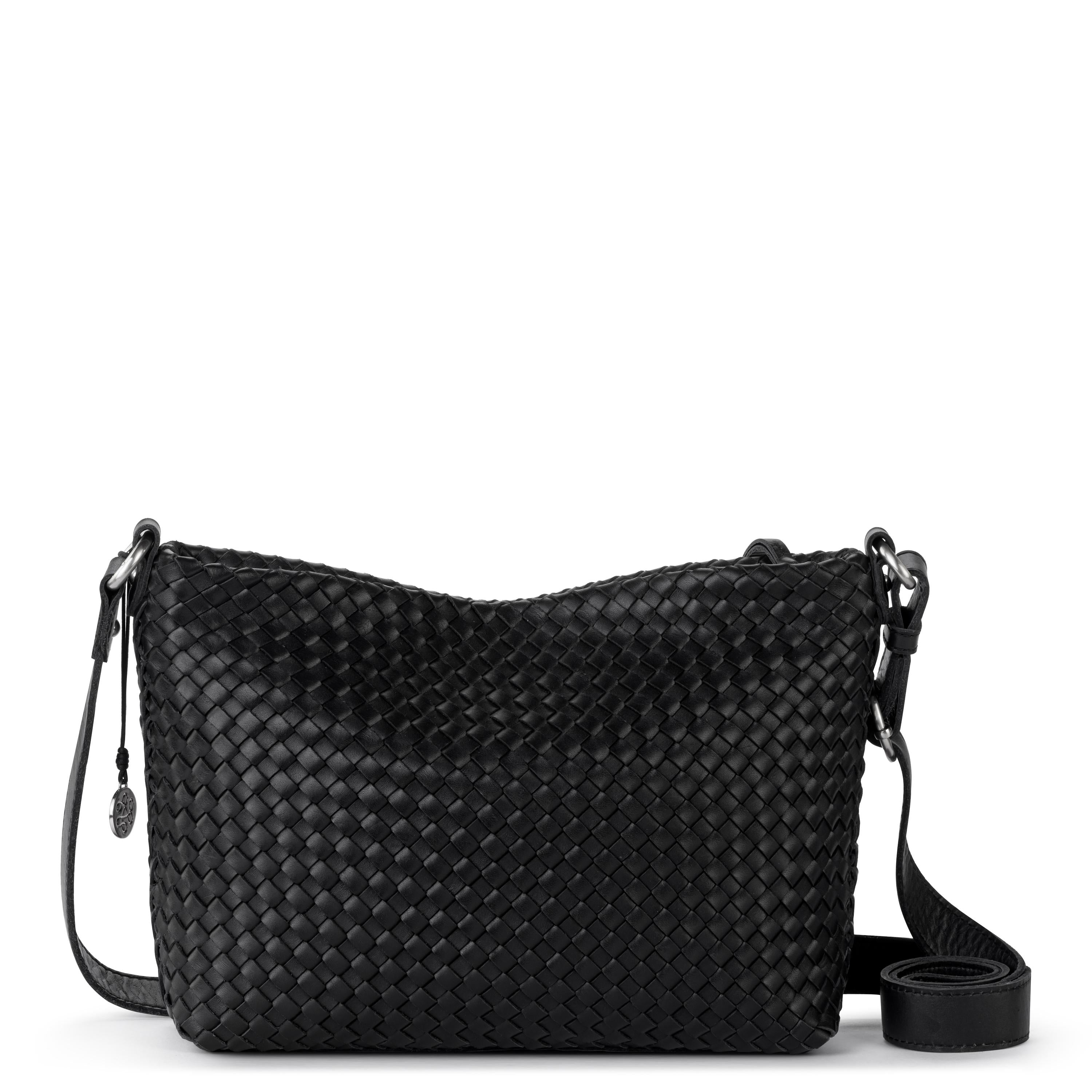 Melrose Crossbody - Leather - Black Woven – The Sak
