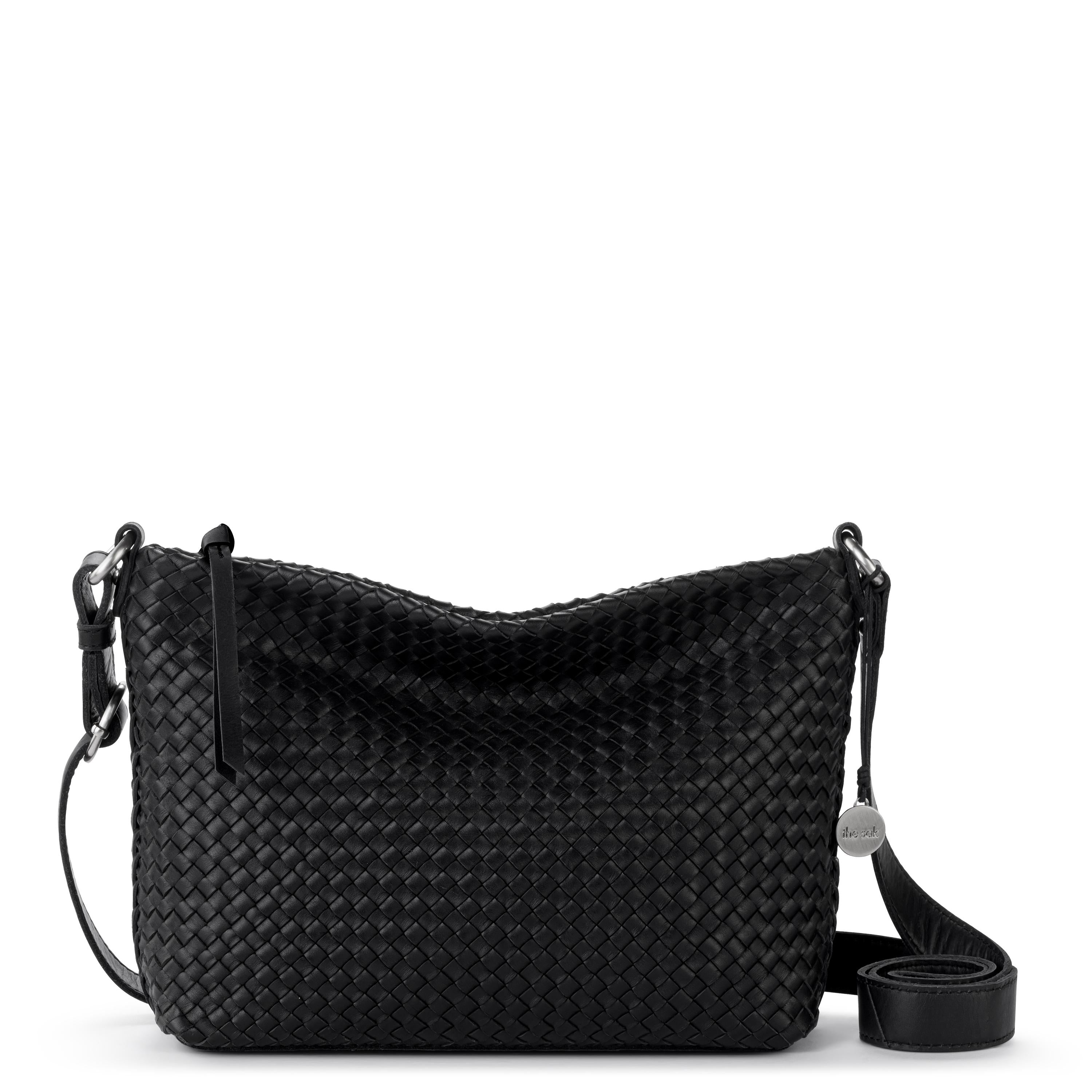 Melrose Crossbody - Leather - Black Woven – The Sak