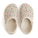 The Sak Bolo Eva Clog - Hand Crochet - Ecru Multi Beads