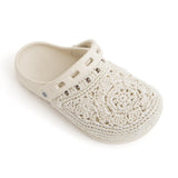 The Sak Bolo Eva Clog - Hand Crochet - Natural Medallion