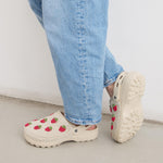 The Sak Bolo Eva Clog - Hand Crochet - Natural Strawberries