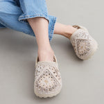 The Sak Bolo Eva Clog - Hand Crochet - Sand Patch