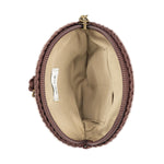 The Sak Circle Coin Pouch - Hand Crochet - Brown Mahogany Flower