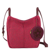 The Sak Los Feliz Crossbody - Hand Crochet - Black Cherry Static