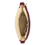 The Sak Marlow Flap Shoulder Bag - Hand Crochet - Black Cherry Shell