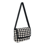 The Sak Marlow Flap Shoulder Bag - Hand Crochet - Black Ecru Shell