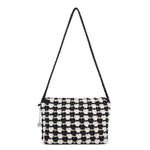 The Sak Marlow Flap Shoulder Bag - Hand Crochet - Black Ecru Shell