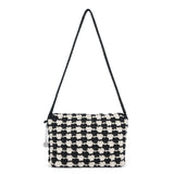 The Sak Marlow Flap Shoulder Bag - Hand Crochet - Black Ecru Shell