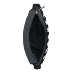 The Sak Marlow Flap Shoulder Bag - Hand Crochet - Black Ecru Shell