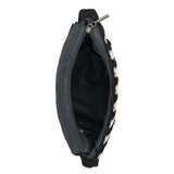 The Sak Marlow Flap Shoulder Bag - Hand Crochet - Black Ecru Shell