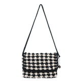 The Sak Marlow Flap Shoulder Bag - Hand Crochet - Black Ecru Shell