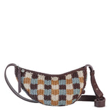 The Sak Tess Sling - Hand Crochet - Acorn Check