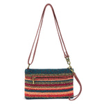 The Sak Vita Convertible Wristlet - Hand Crochet - Woodland Stripe