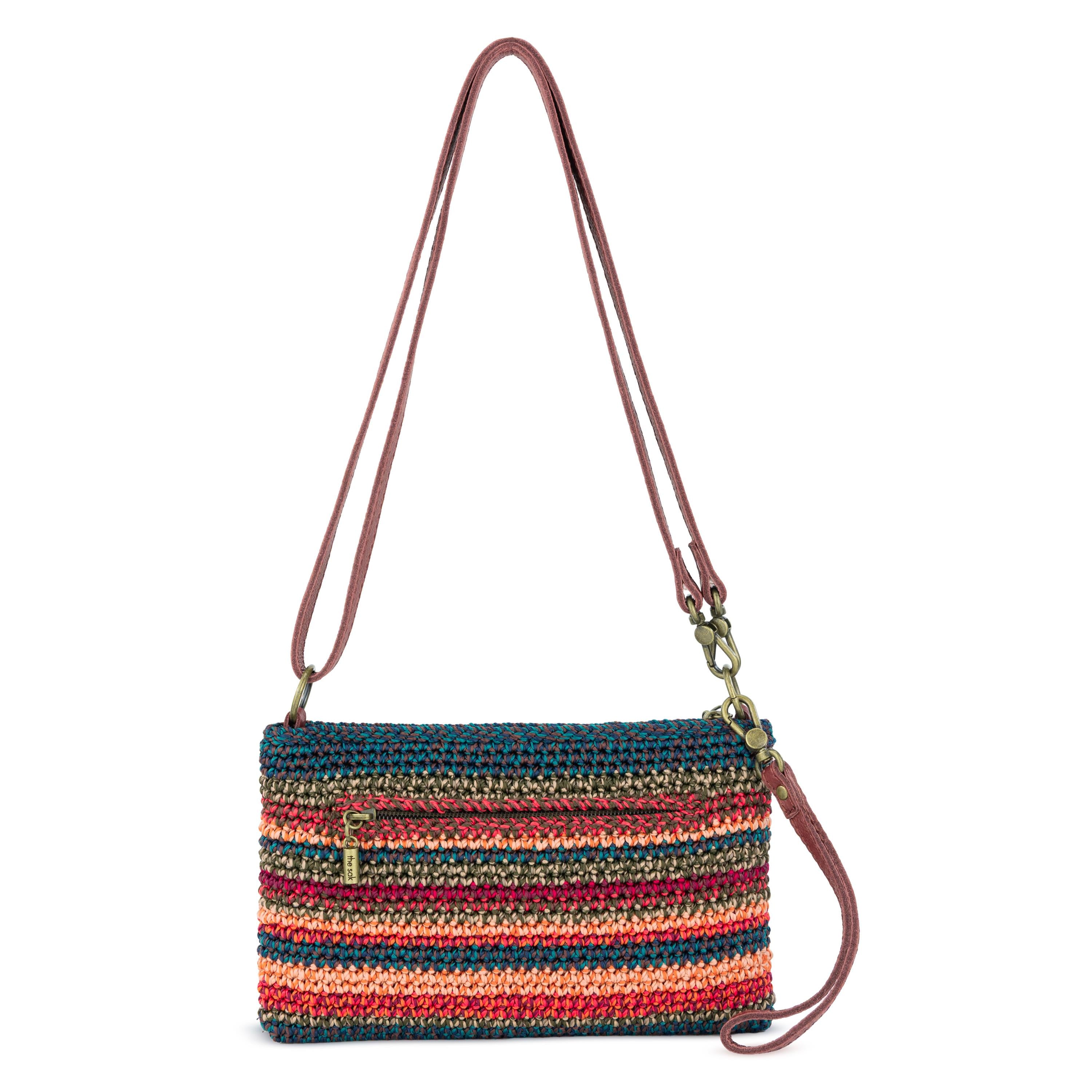 The Sak Vita Convertible Wristlet - Hand Crochet - Woodland Stripe