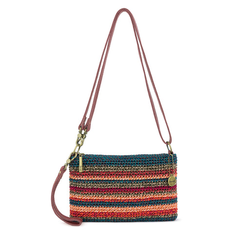 The Sak Vita Convertible Wristlet - Hand Crochet - Woodland Stripe
