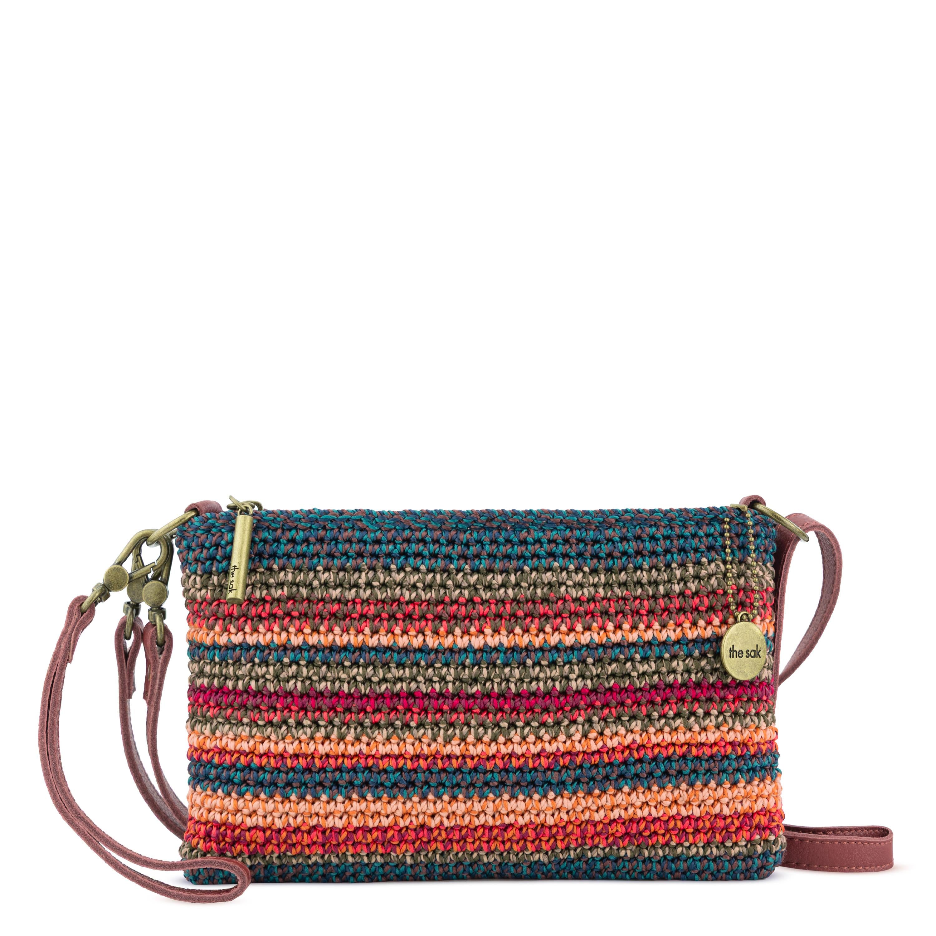 The Sak Vita Convertible Wristlet - Hand Crochet - Woodland Stripe