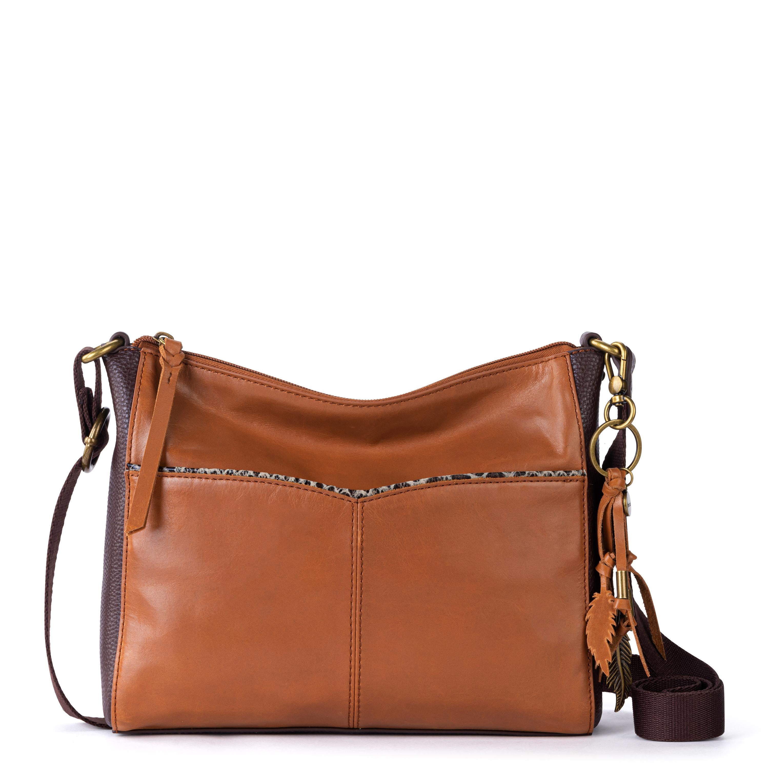 The Sak Alameda Crossbody - Leather - Tobacco Snake Block
