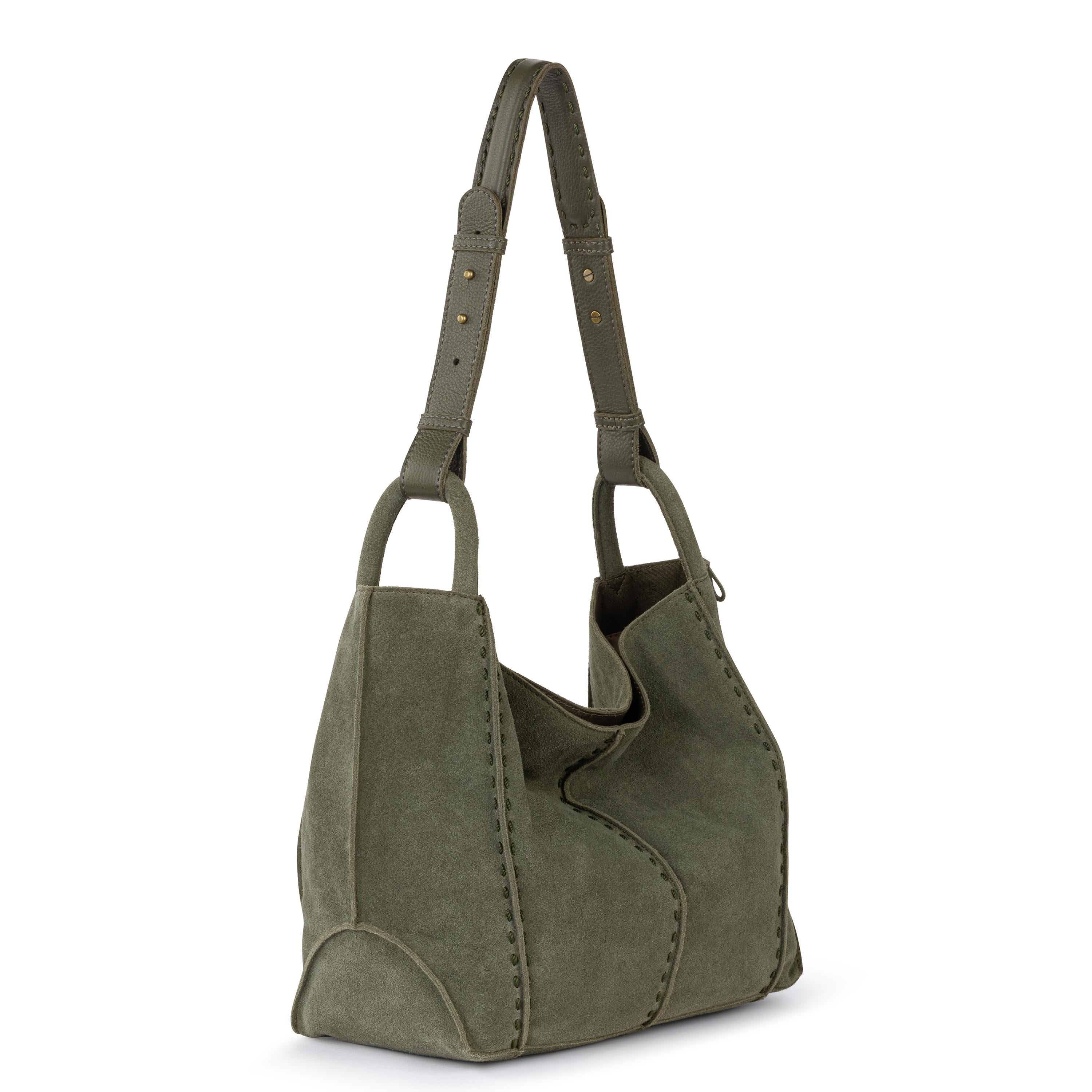 The Sak Los Feliz Medium Tote - Leather - Moss Suede