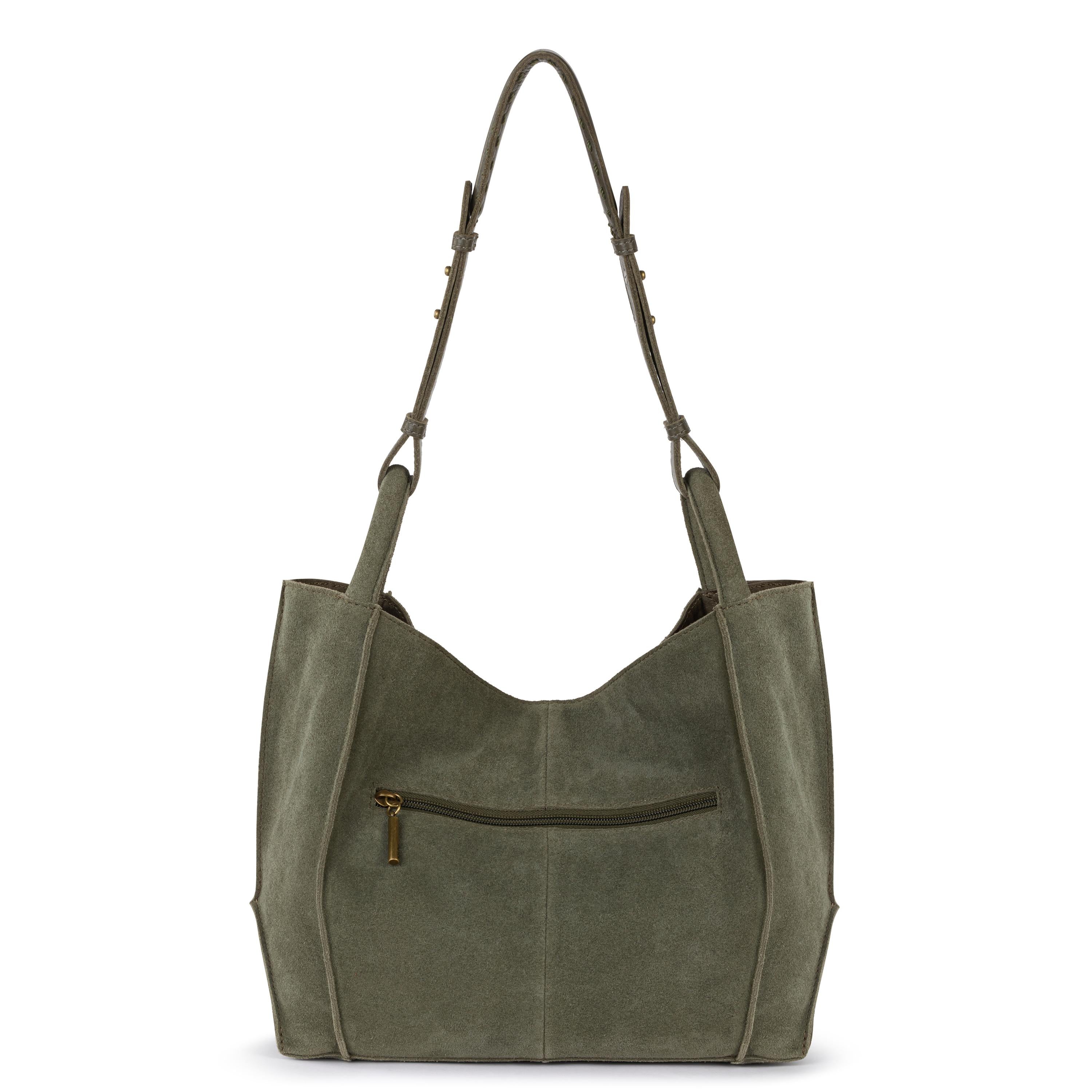 The Sak Los Feliz Medium Tote - Leather - Moss Suede