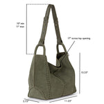 The Sak Los Feliz Medium Tote - Leather - Moss Suede